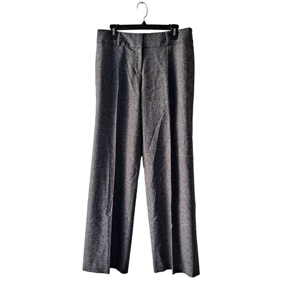 Ann Taylor Loft Julie Dress Pants Wool Blend Wide Leg Trouser Gray Womens Size 8 - Picture 1 of 12